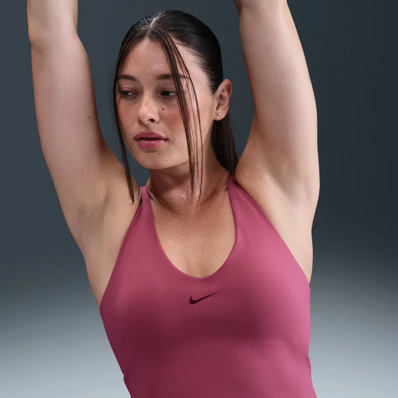 Nike Pink Women's Universa Medium-support Padded Sports Bra Tank for Women | Best Price UAE